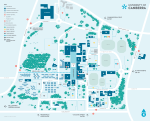 鶹 of Canberra campus ariel map